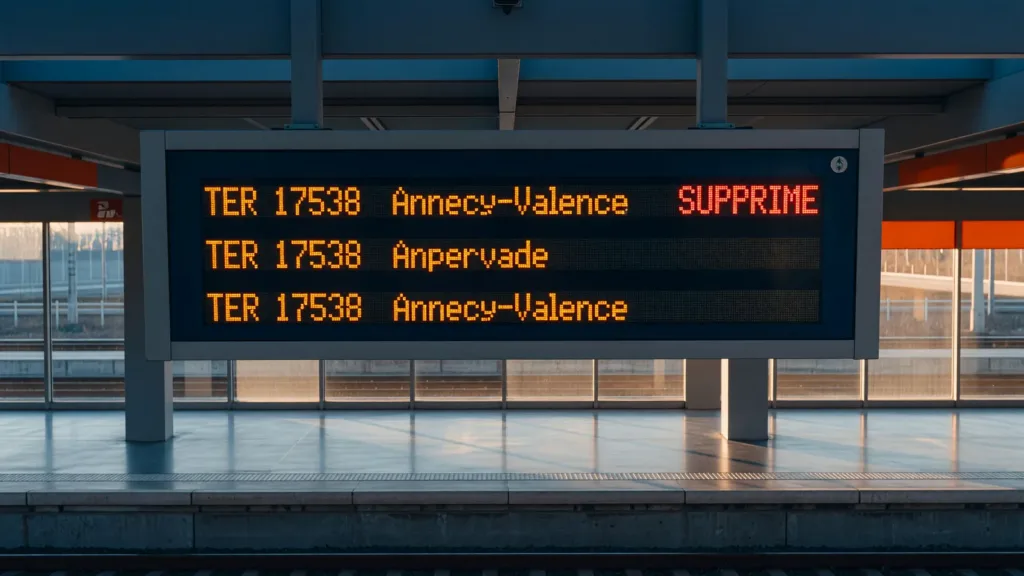 Grenoble : le TER 17538 Annecy-Valence supprimé ce dimanche, panne matérielle en cause