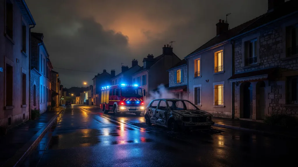 Guéret : feu de véhicule dans le quartier Brésard, les pompiers interviennent samedi soir