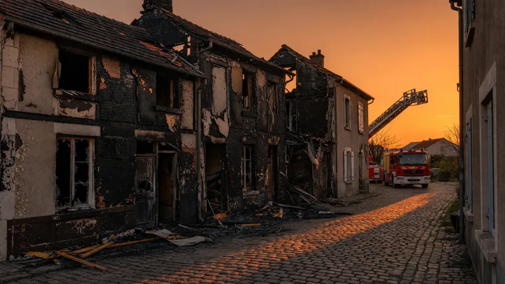Guéret : un incendie touche trois maisons avenue Manouvrier, les habitants évacués