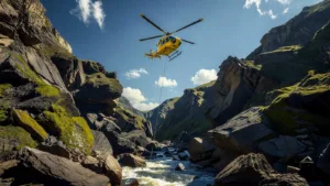 Haute-Loire : un rafteur de 57 ans secouru par hélicoptère dans les gorges de l'Allier