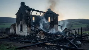 Haute-Saône : une maison de 300 m² totalement détruite par un incendie à Fougerolles
