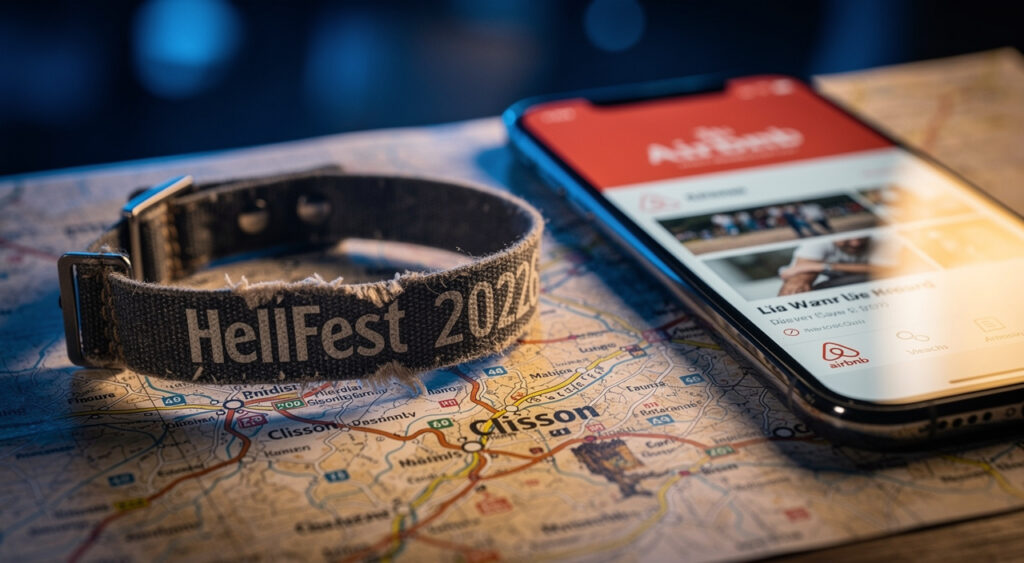 Hellfest 2026 : +21 % de recherches Airbnb à Clisson avant le festival
