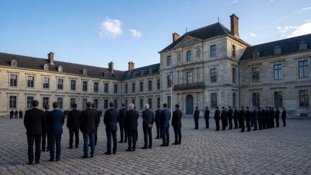Hommage à la préfecture de la Manche à l'adjudant Dorian Larigaudrie, mort en mission