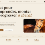 Page d'accueil de la plateforme d'équitation Horseee