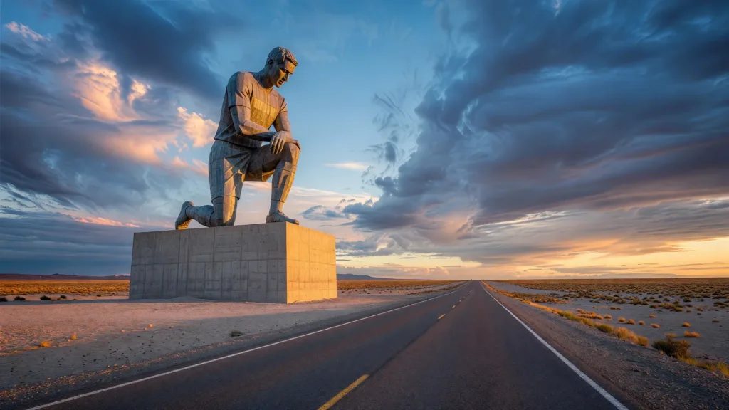 Inaugurée en Argentine, une statue géante de Messi de 26 mètres fait sensation