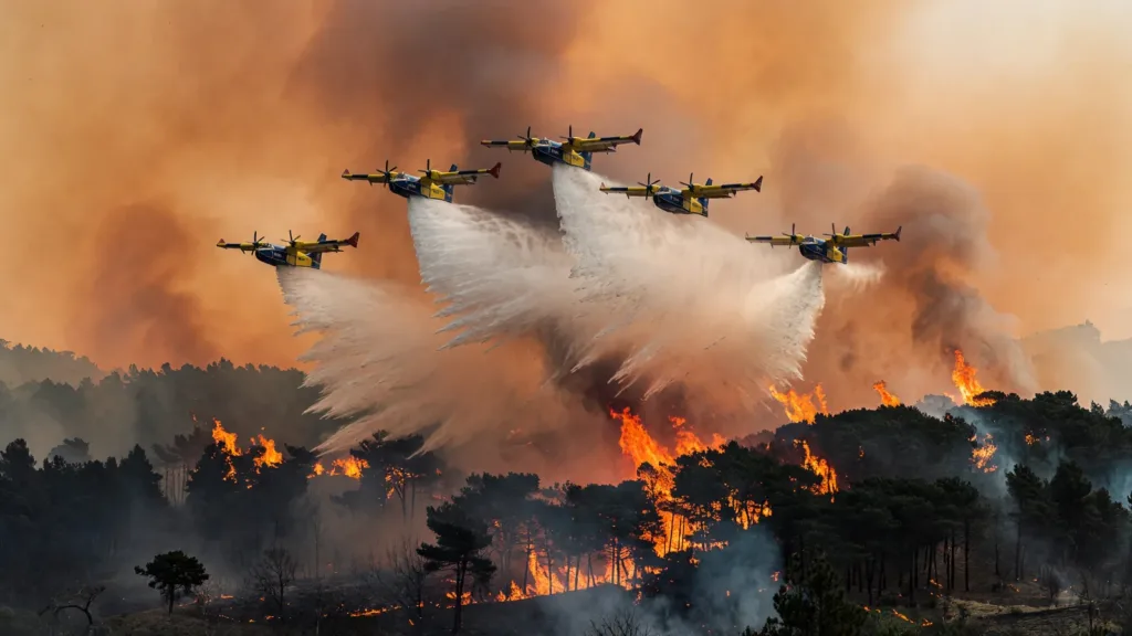 Incendie à Bénonces : 100 pompiers et 4 Canadair mobilisés, 11 hectares brûlés