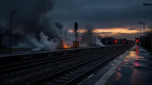 Incendie à Collonges-Fontaines : trafic SNCF interrompu sur l&rsquo;axe Lyon-Mâcon