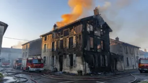 Incendie à Laudun-l&rsquo;Ardoise : une maison de 200 m² ravagée, quatre blessés légers