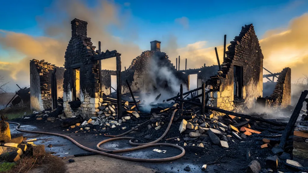 Incendie à Septfonds : une maison de 120 m² détruite, un octogénaire brûlé