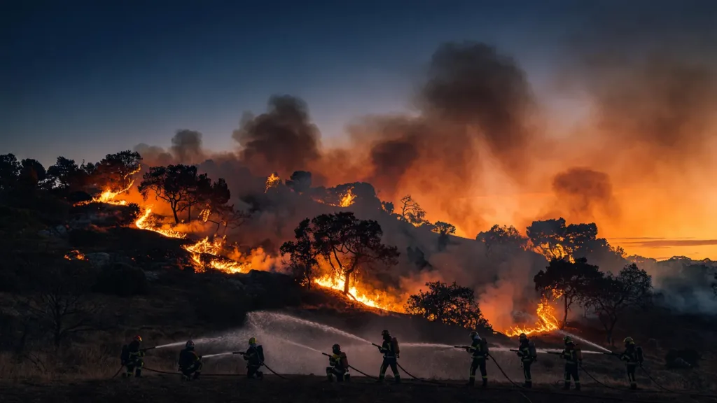 Incendie à Villeneuve-d'Allier : 108 hectares brûlés, 250 pompiers mobilisés ce dimanche
