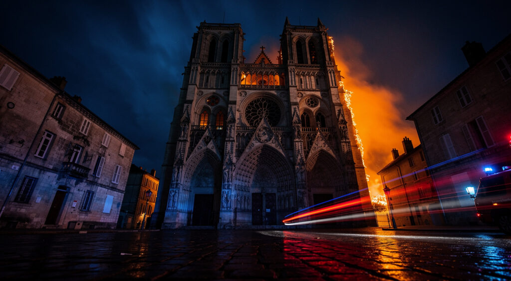 Incendie au cloître de Condom : flammes maîtrisées, dégâts patrimoniaux lourds