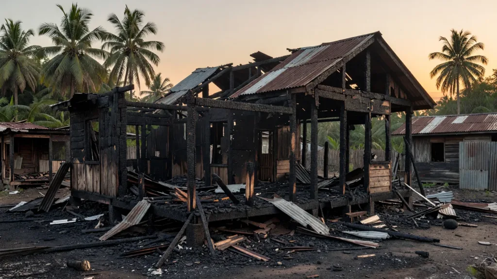 Incendie au Gosier : un septuagénaire grièvement brûlé dans sa maison, transporté au CHU