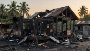 Incendie au Gosier : un septuagénaire grièvement brûlé dans sa maison, transporté au CHU