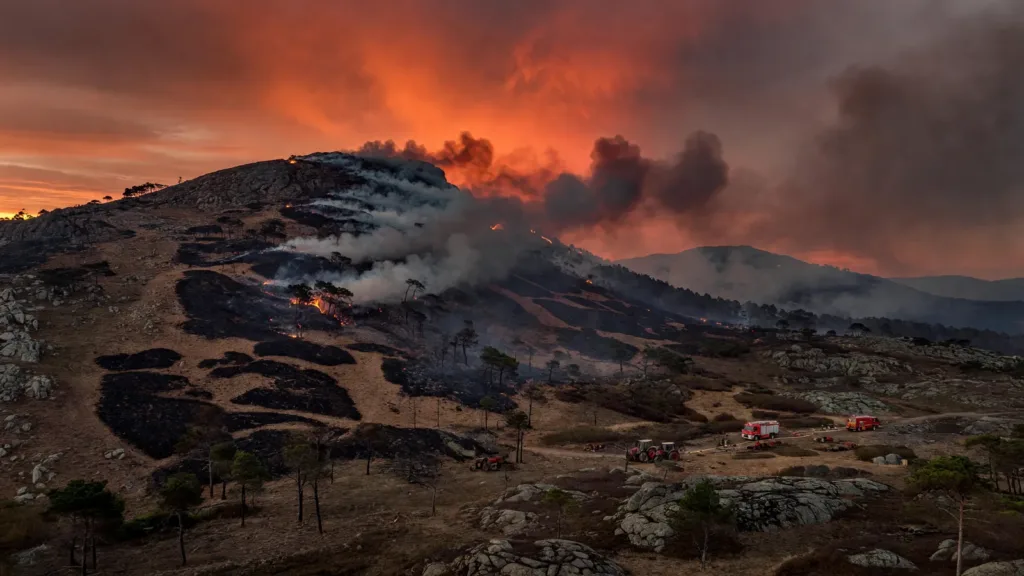 Incendie au Ménez Hom : un agriculteur de Ploéven mobilise ses tonnes à lisier pour les pompiers