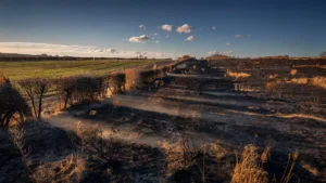 Incendie de haie à Sainte-Gemmes-le-Robert : un hectare de champ brûlé, maîtrisé par les pompiers