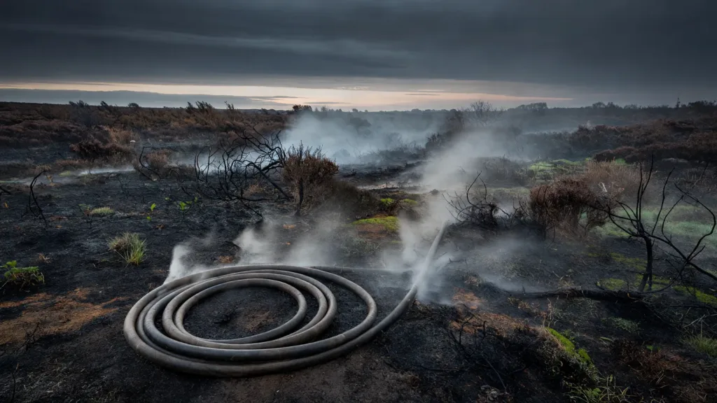 Incendie de végétation aux Pieux : 36 pompiers mobilisés, 1,7 ha brûlés à La Roche à Coucou
