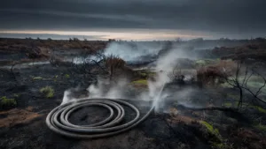 Incendie de végétation aux Pieux : 36 pompiers mobilisés, 1,7 ha brûlés à La Roche à Coucou