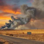 Incendie de végétation en cours à Lathus-Saint-Rémy : RD 54 fermée, 80 hectares brûlés