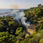 Incendie de végétation maîtrisé à Cannes : 78 pompiers et hélicoptère mobilisés
