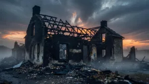 Incendie nocturne à Saint-Just-le-Martel : une maison entièrement détruite