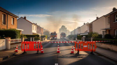 Incendie rue de Preize à Troyes : trois pavillons ravagés, un pompier et un résident blessés
