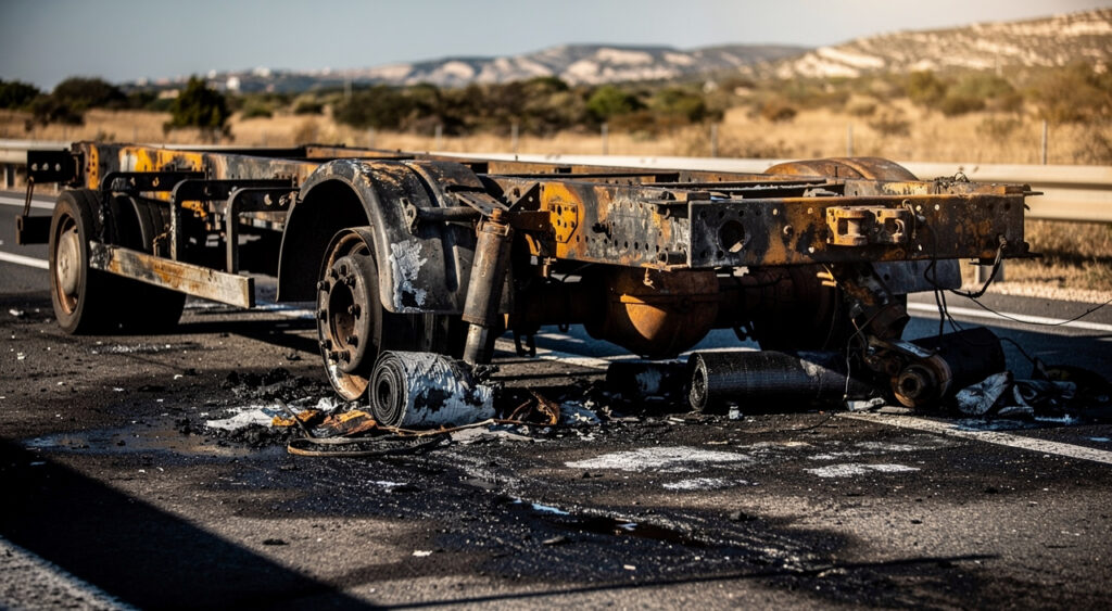 Incendie sur l'A9 à Sigean : 50 pompiers mobilisés, 2 000 m² brûlés