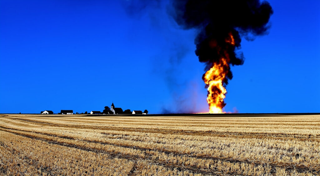 Indre : 40 pompiers pour un feu de récolte à Tilly, 15 ha brûlés