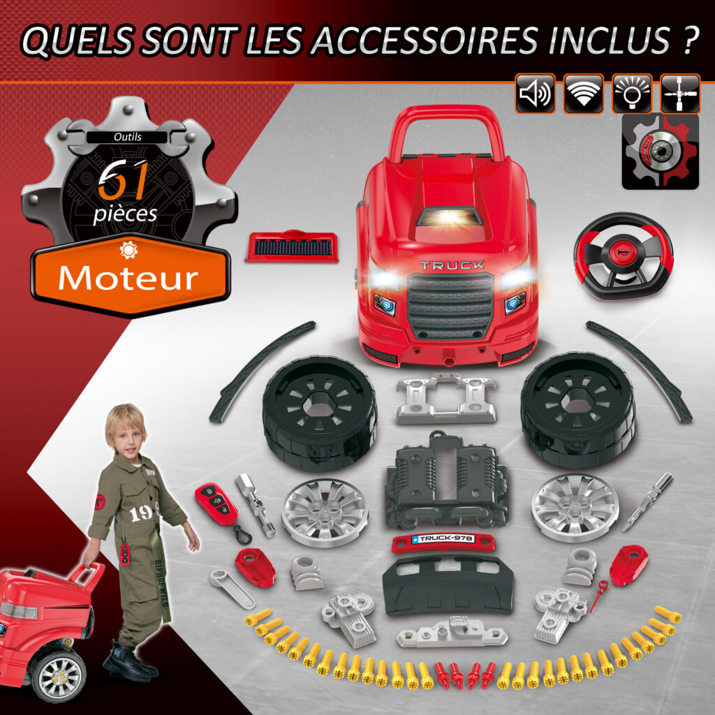 Jouet moteur de camion mécanicien