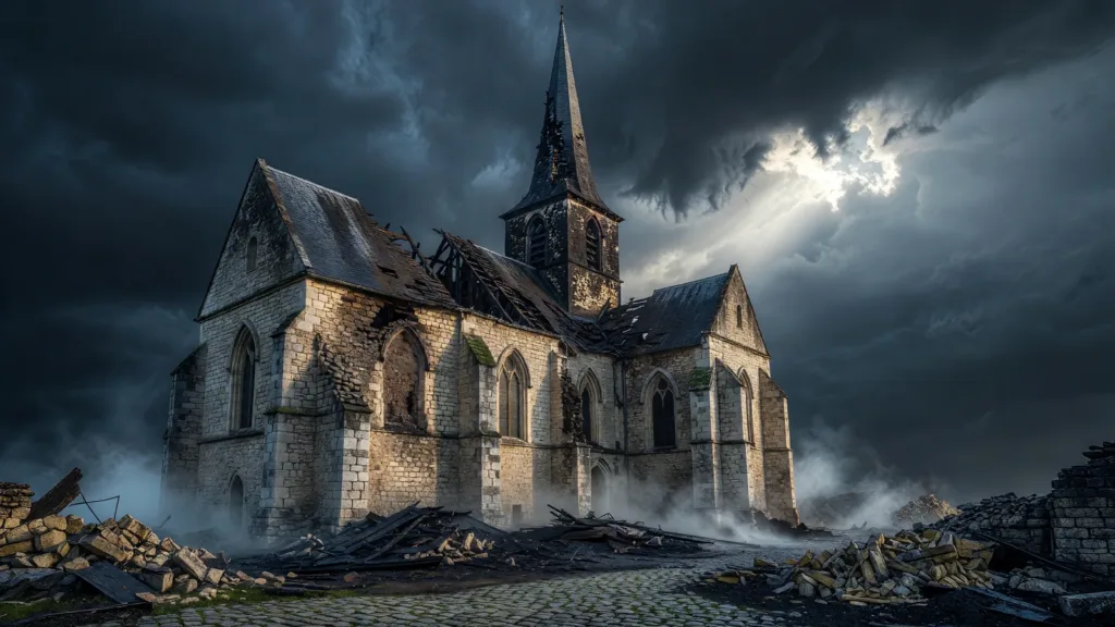 Jura : l'église de Montmorot frappée par la foudre, le clocher menacé d’effondrement