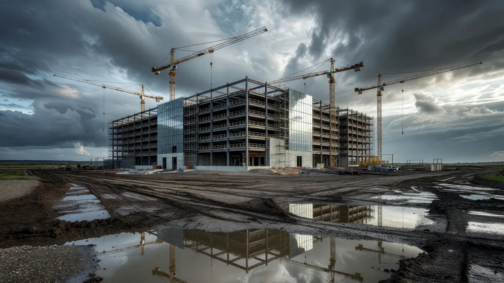 Lagord : le préfet Michel Prosic découvre le chantier de la future caserne des pompiers