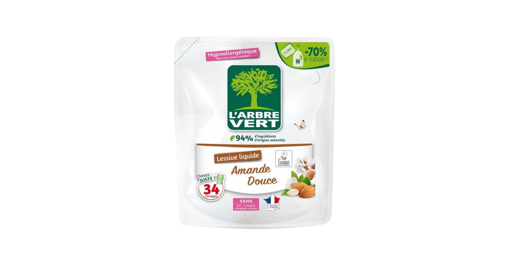 L'Arbre Vert Lessive Liquide Amande Douce