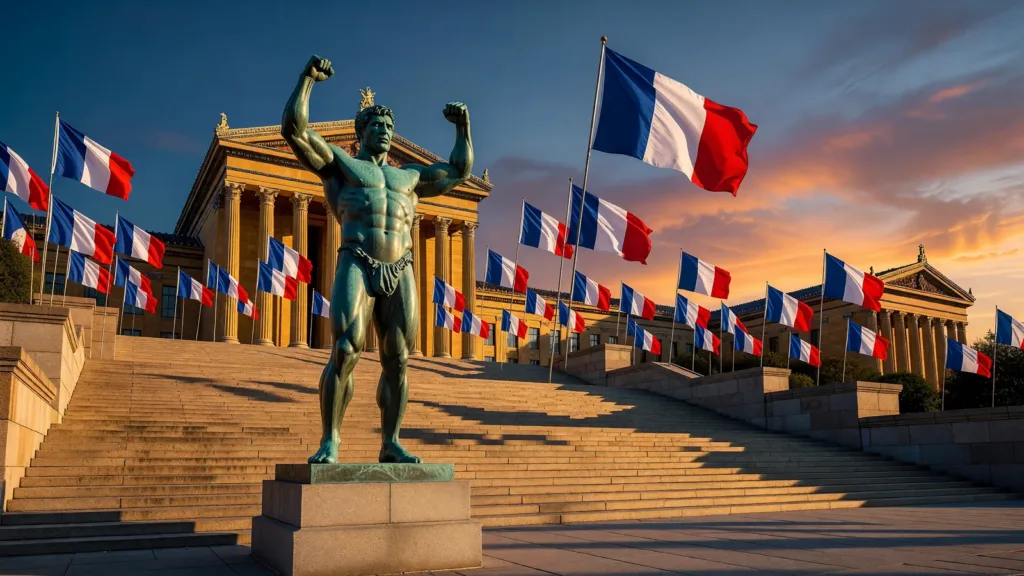 Les Bleus à Philadelphie : Mbappé promet du jeu, Tchouaméni absent, la fièvre Rocky