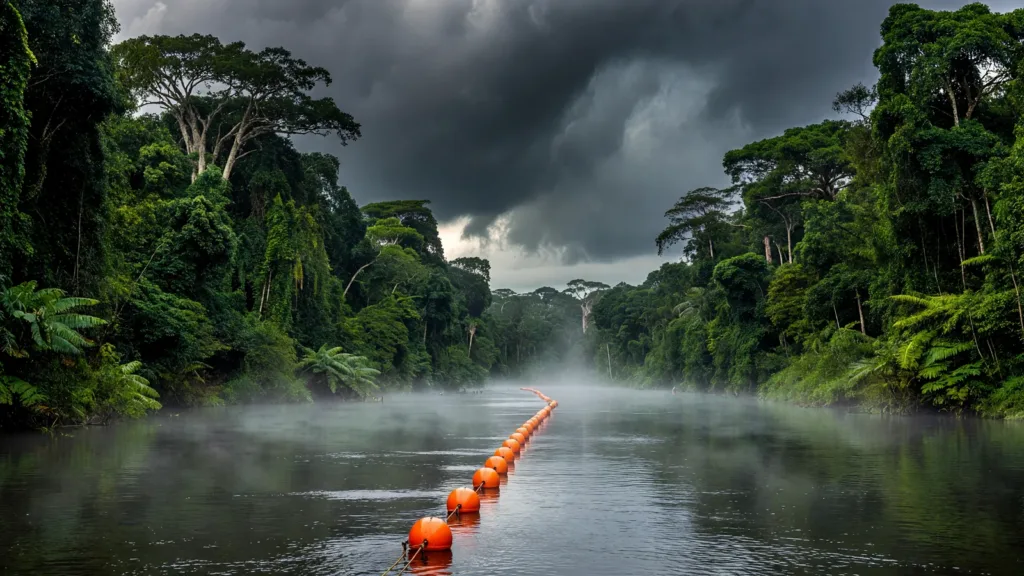Lutte contre l'orpaillage en Guyane : le barrage flottant de Camopi est opérationnel
