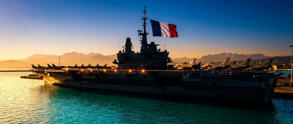 Macron à Évian : le porte-avions Charles de Gaulle prêt à appareiller vers Ormuz