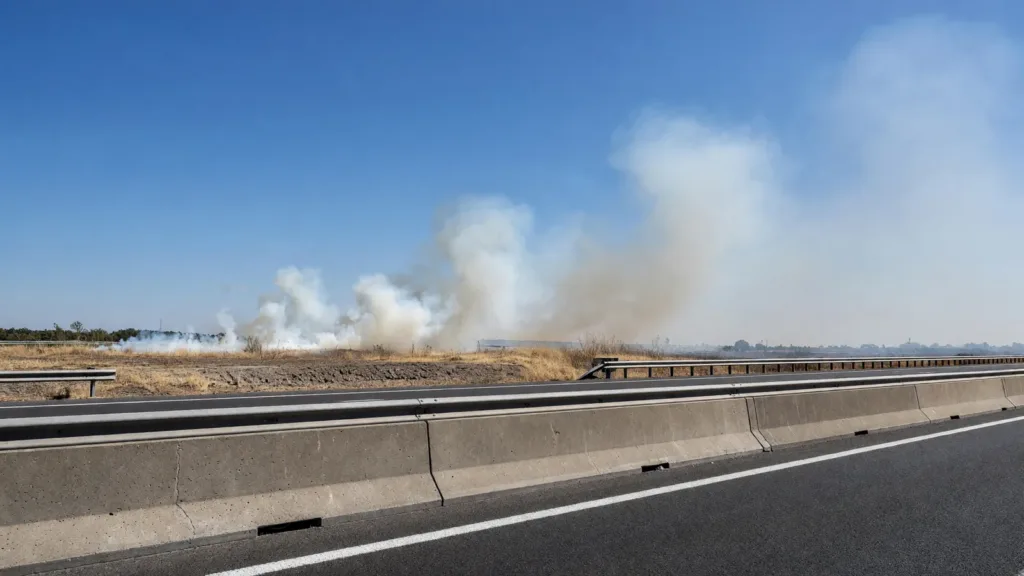 Mandelieu-la-Napoule : un incendie de végétation près de l'A8 perturbe la circulation