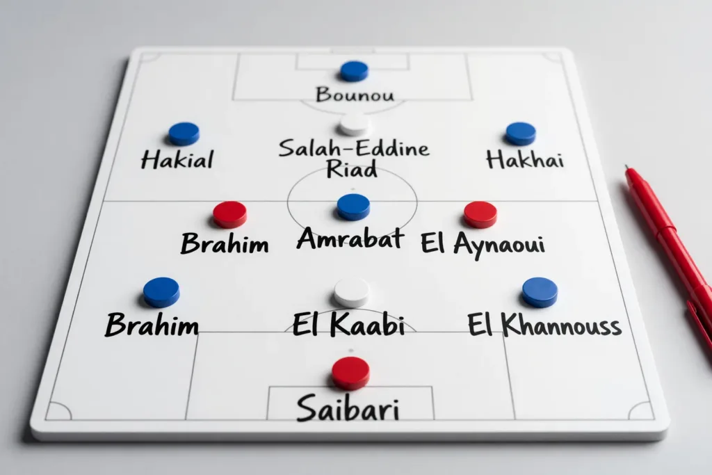 Maroc-Haïti : Hakimi capitaine, Bouaddi sur le banc, la compo officielle des Lions