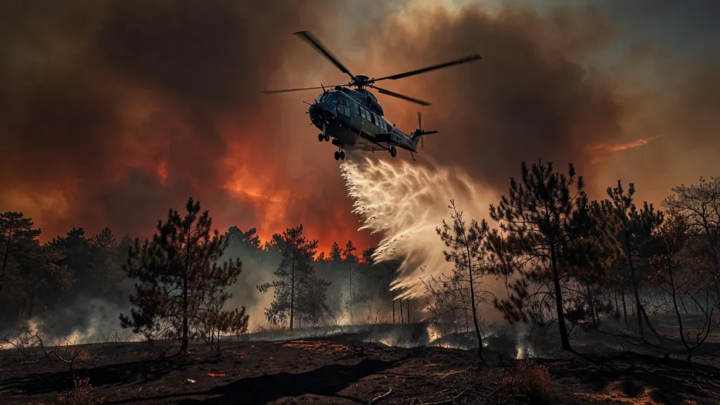 Mercurey : l'incendie fixé après la mobilisation de 74 pompiers et d'un hélicoptère de la Sécurité civile