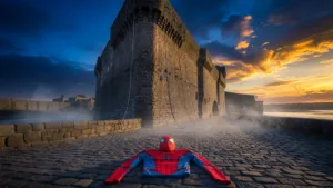 Mont-Saint-Michel : descente en rappel des super-héros pour 300 enfants hospitalisés