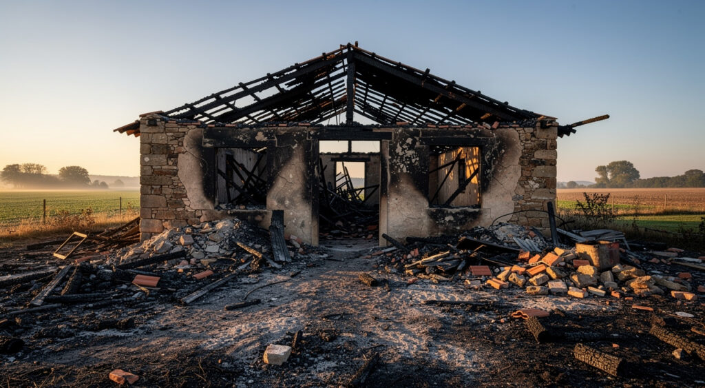 Montjoire : une maison de 300 m² ravagée par les flammes, 24 pompiers mobilisés toute la nuit