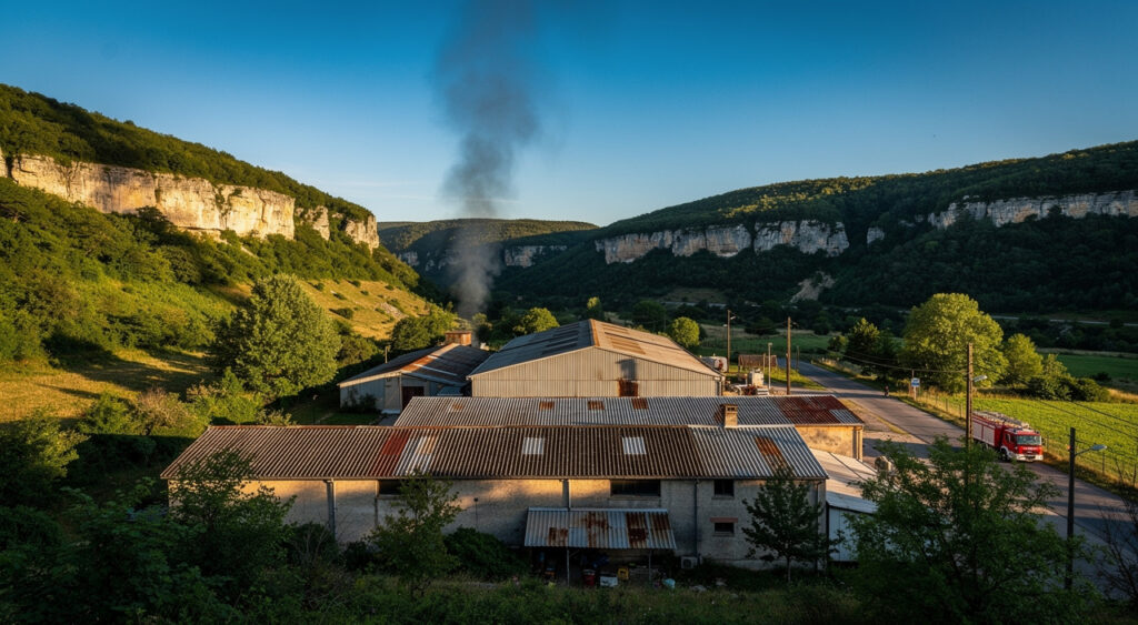 Nant : un conteneur d'hydrocarbures prend feu à Viala Bois, 24 pompiers mobilisés