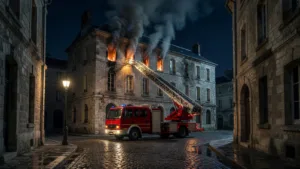 Narbonne : violent incendie au dernier étage d&rsquo;un immeuble du quai Dillon, 25 pompiers mobilisés