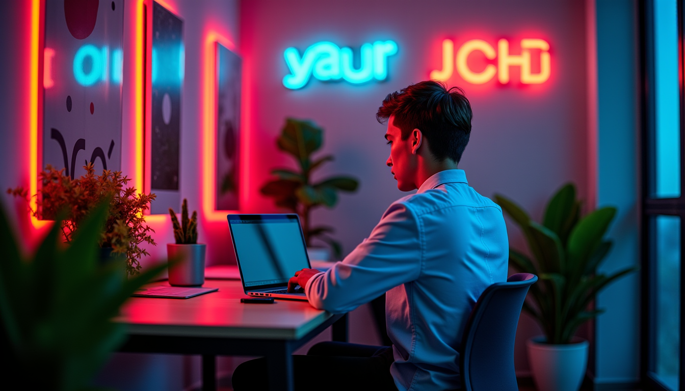 Configurateur de néon LED sur mesure en ligne