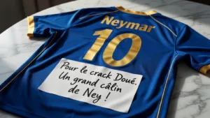 Neymar offre son maillot dédicacé à Désiré Doué, son fan du PSG