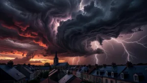 Niort : la mairie partage de superbes photos du ciel d&rsquo;orages du 24 juin