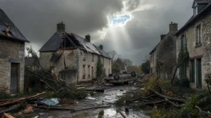 Orage violent à Marchélepot-Misery : toitures arrachées, 50 maisons touchées, aucun blessé