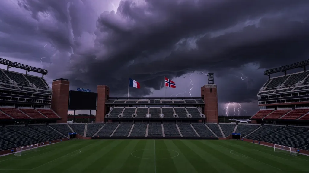 Orages à Boston : la menace plane sur France-Norvège et le duel Mbappé-Haaland