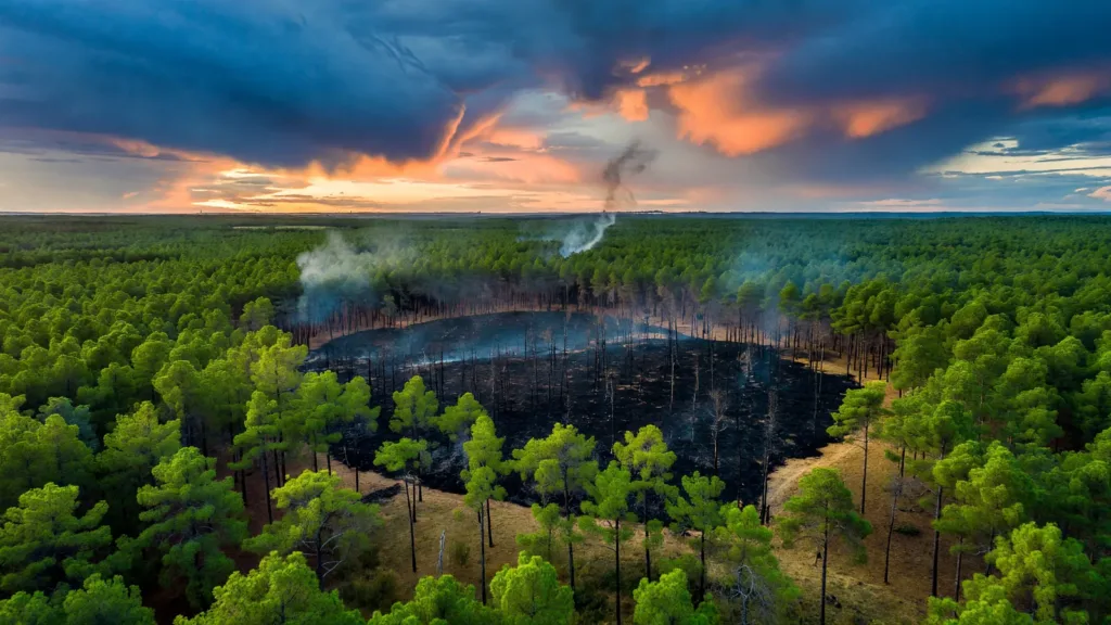 Orages dans les Landes : près de 50 hectares de forêt brûlés par la foudre