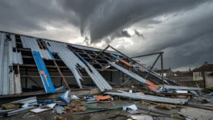 Orages en Charente-Maritime : toiture soufflée à Loulay, arbres arrachés sur les routes