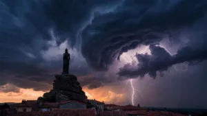 Orages violents en Haute-Loire : la température chute de plus de 10°C en dix minutes au Puy-en-Velay