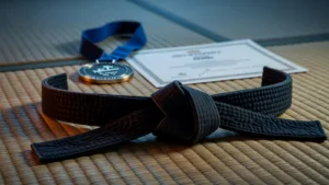 Orange : remise de grades au judo club avec la députée Marie-France Lorho et le maire JD Artaud